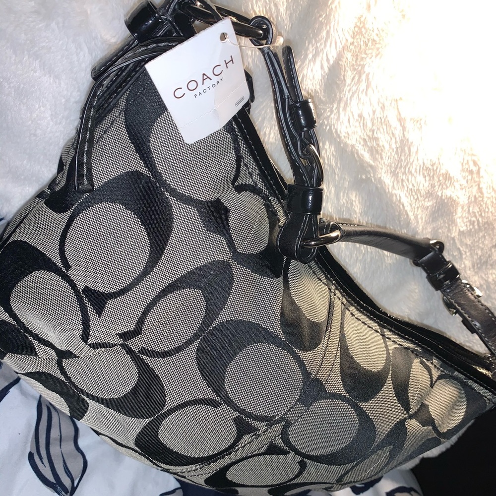 Black and Grey Coach bag